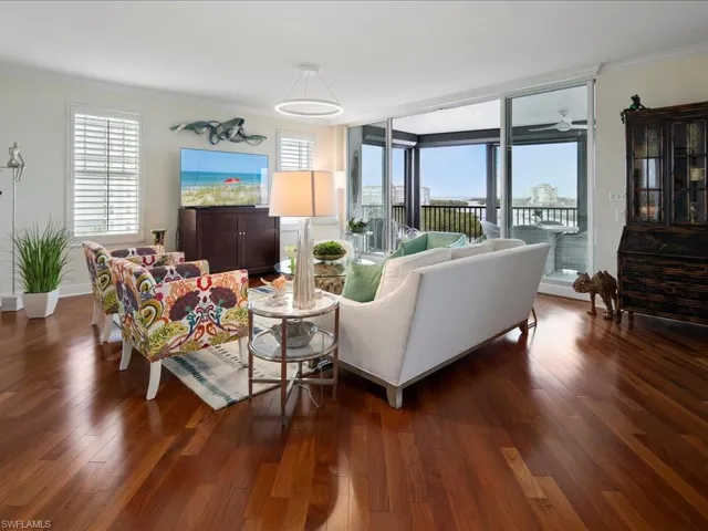 Living Room with End Unit Side Windows Offer South and West Views and Plenty of Sunshine and Bright Light