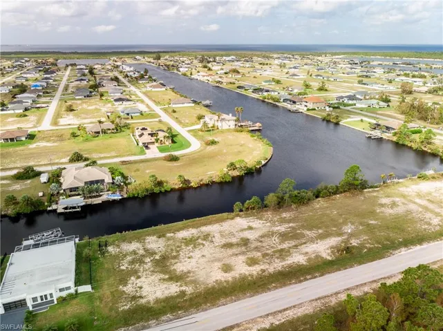 Aerial view 3252 and 3256 Old Burnt Store Rd N