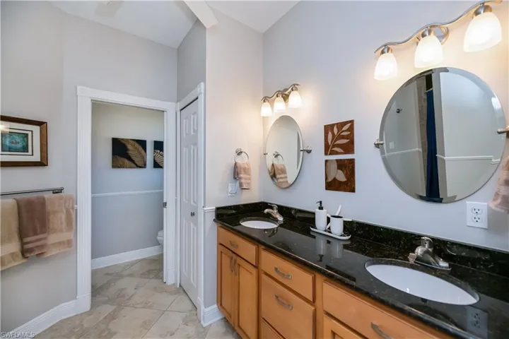 Master bath with double lav