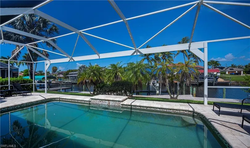 Pool with waterfall feature