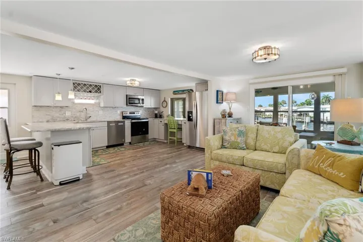 Living room featuring hardwood / wood-style flooring
