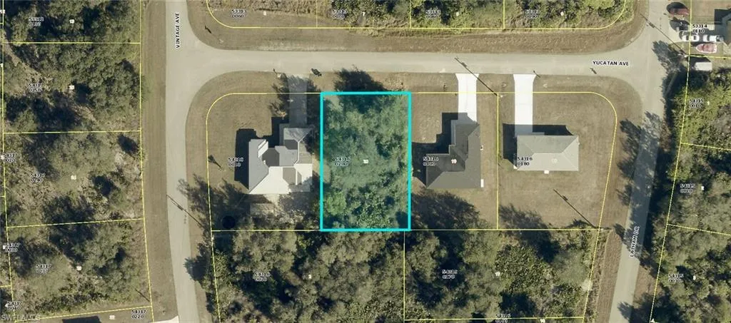 Aerial Map. Displaying the property's location and surrounding parcels