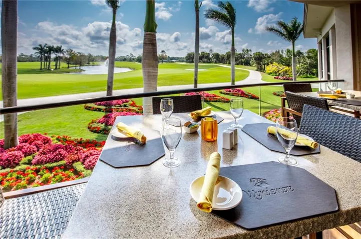 Patio diningroom with a water view