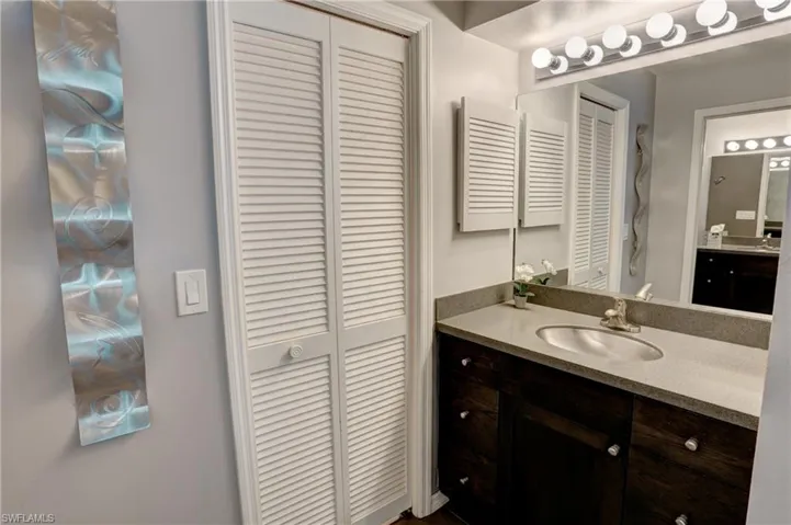 Bathroom featuring vanity