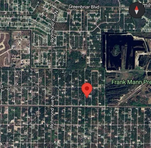 Aerial map of property and surrounding area
