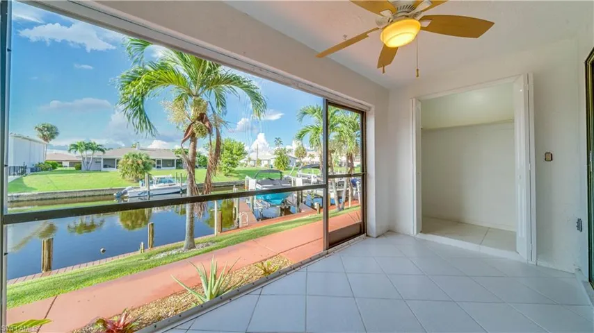 Lanai off Living Room with Storage