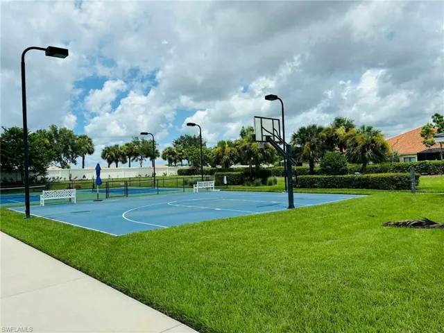 View of basketball court with community basketball court