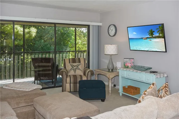 View of carpeted living area