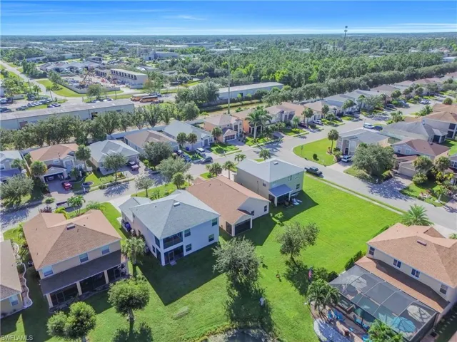Aerial view of residential area