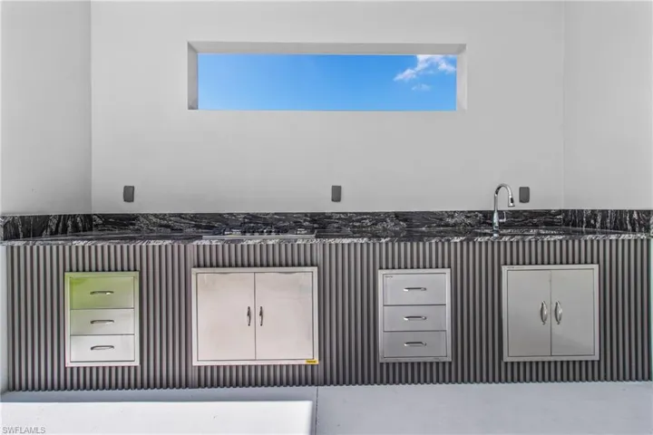 Detailed view of a sink