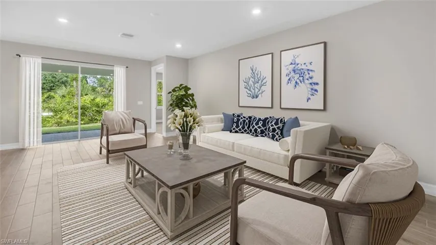 Living room featuring light hardwood / wood-style floors