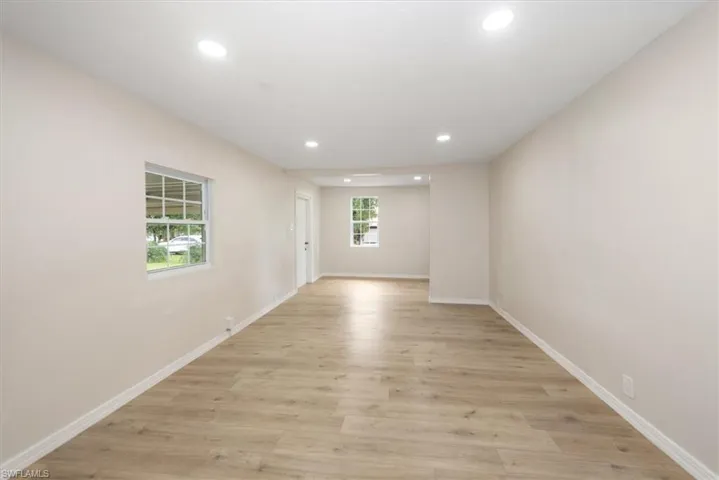 Family room area with view of entry room.