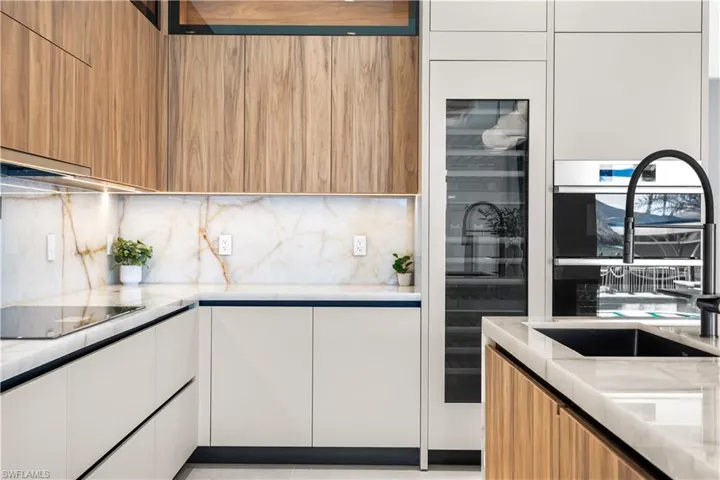 DACOR INDUCTION COOKTOP w/ black glass & GUIDED COOKING, top-of-the-line CABINETRY, under- & top-cabinet lighting