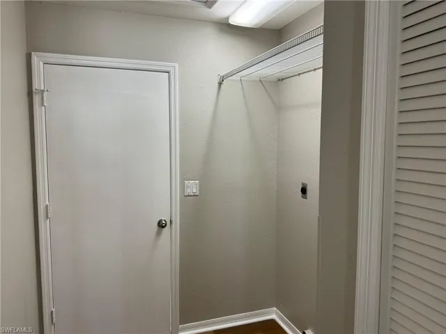Laundry with hookup for an electric dryer