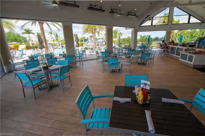 View of patio with a ceiling fan