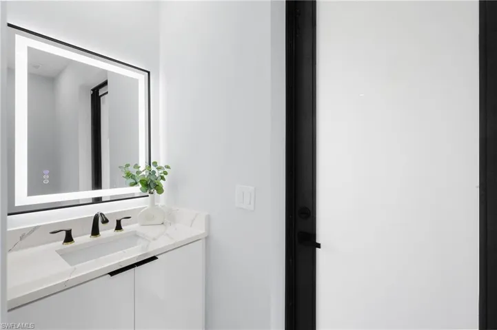 Bathroom featuring vanity
