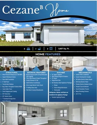 front facade with a front lawn and a garage