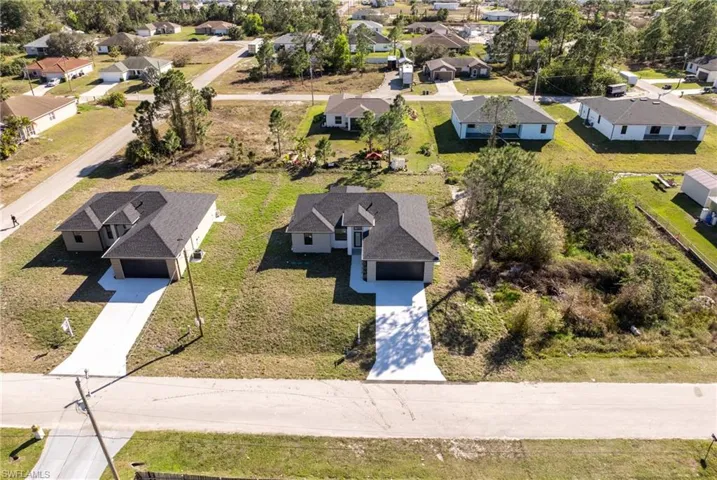 Birds eye view of property