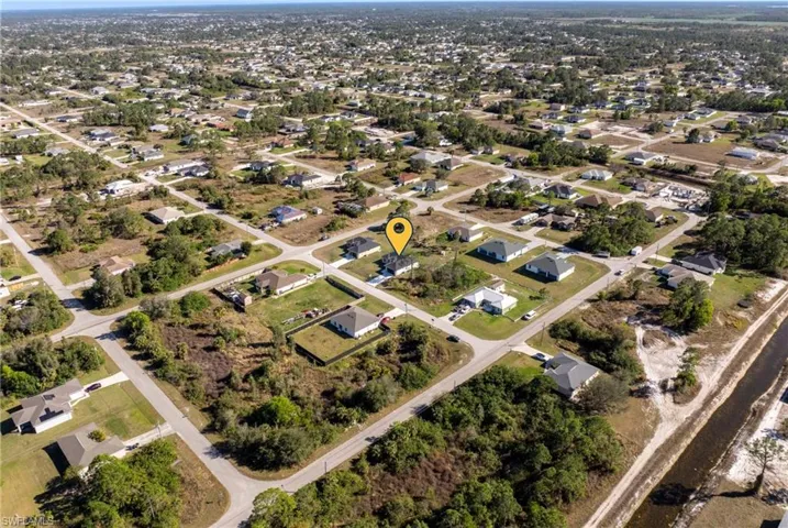 Birds eye view of property