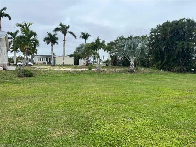 Looking across rear utility easement