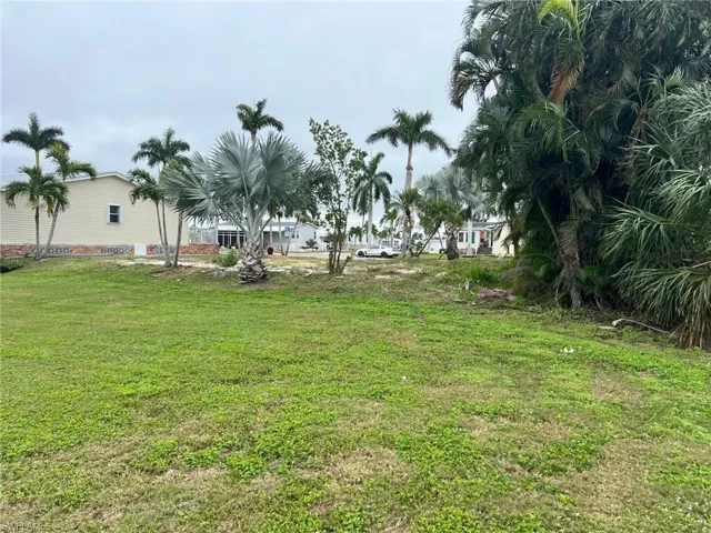 Looking across rear utility easement