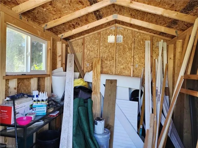 Shed interior