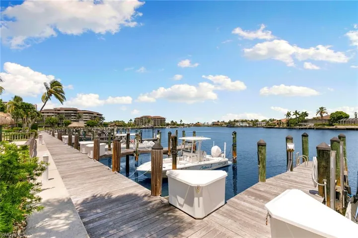 Community dock area featuring a water view