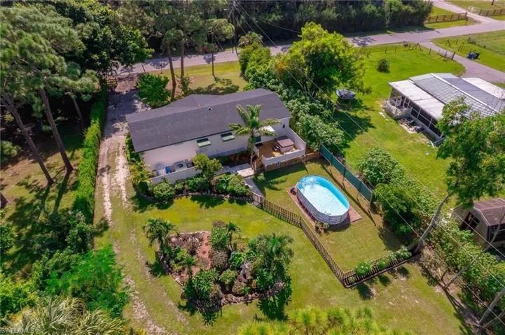 Birds eye view of property