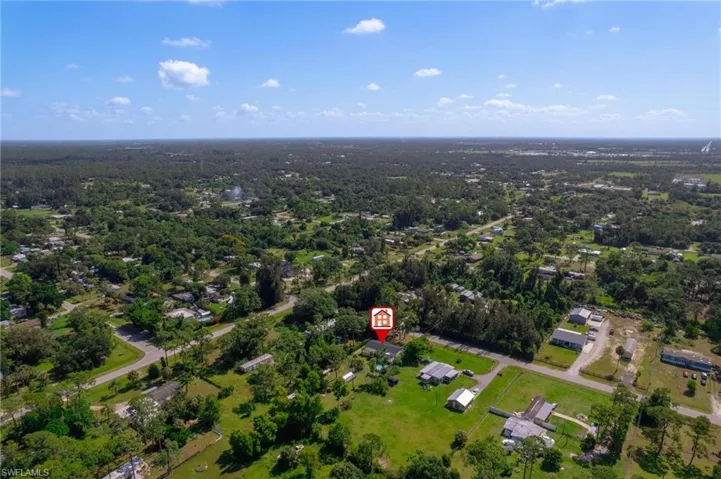 Birds eye view of property