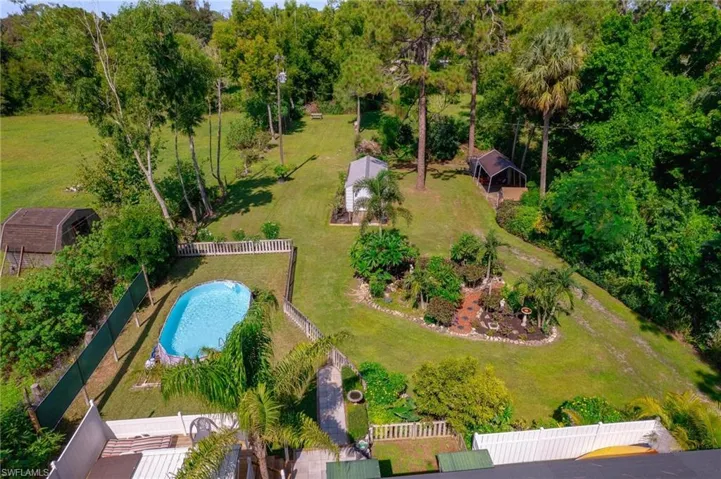 Birds eye view of property
