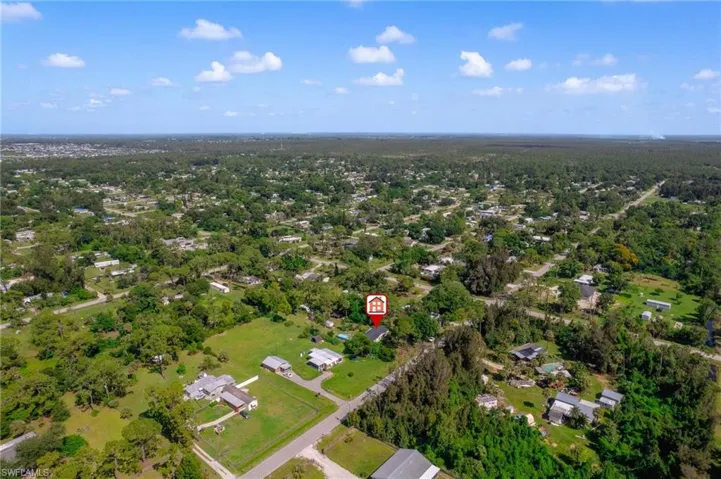 Birds eye view of property