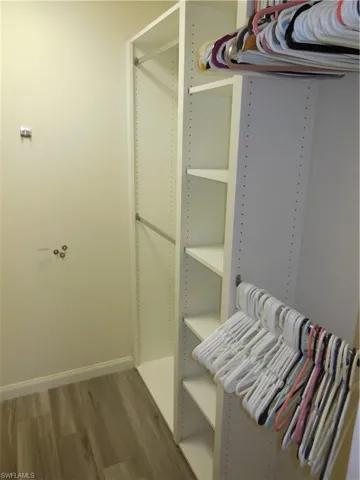 View of walk in closet