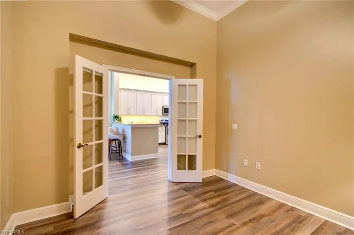 Den/Office 3rd bedroom with French Doors
