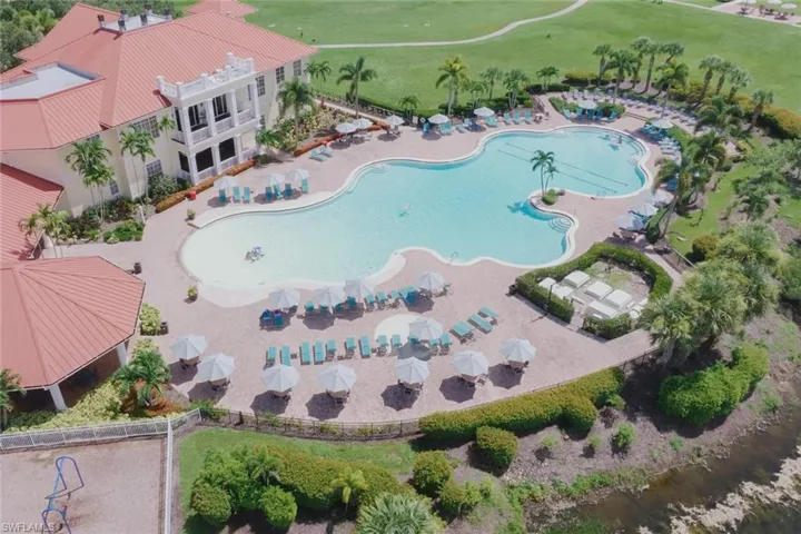 Birds eye view of property