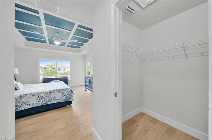 Dual, large walk in closets