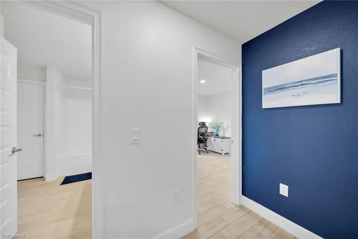 Hallway and office area.