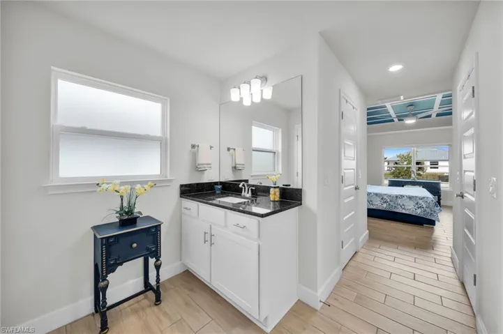 Master bath with dual vanities