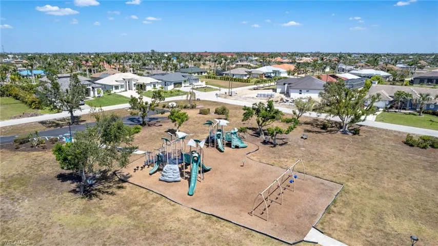 Drone / aerial view with a residential view