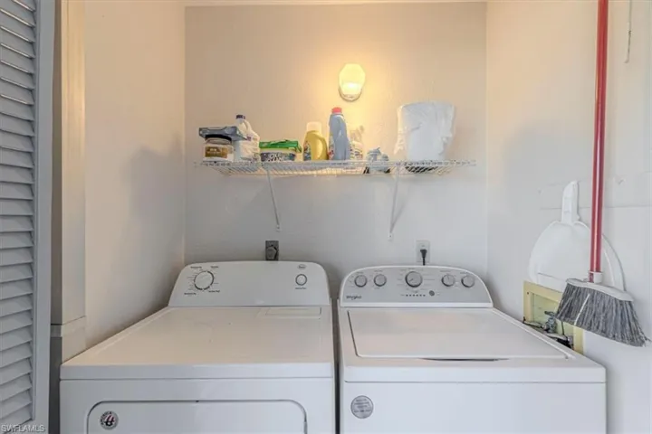 Laundry room with washer and dryer