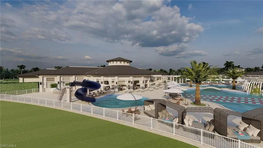 View of new resort pool