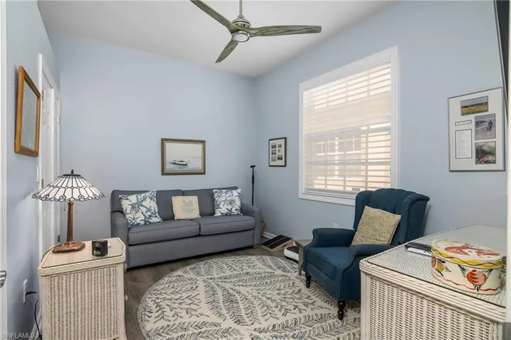 Second guest bedroom with adjoining full bathroom. Sleep sofa equipped but will accommodate a queen size bed.