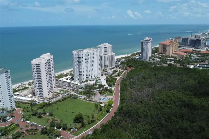 Aerial view of Bay Colony and the Gulf