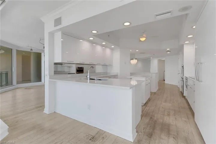 Kitchen with multiple seating options