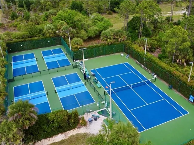 View of sport court with fence