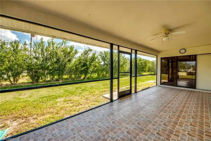 Large Lanai with Tiled Floor. Room for Pool!