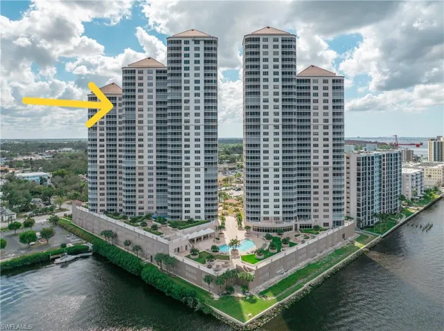 View of property featuring a water view