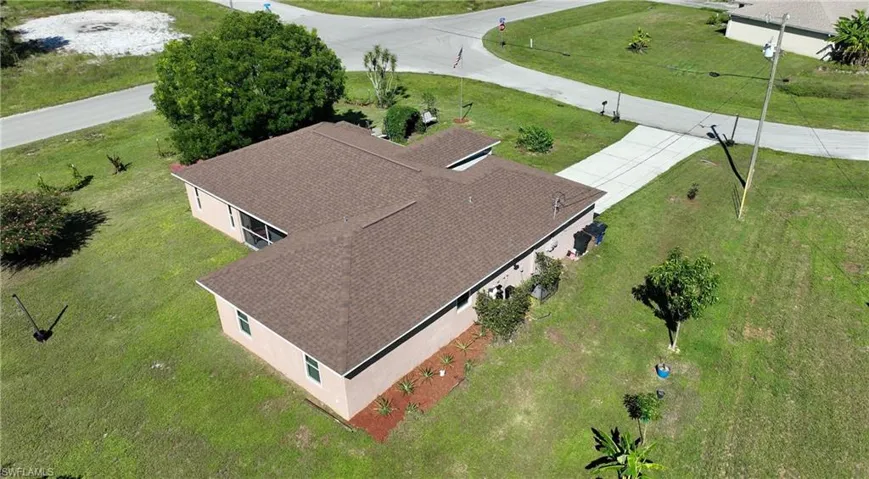 View from above of property