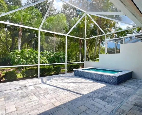 Screened Lanai with New Pavers and In Ground Spa