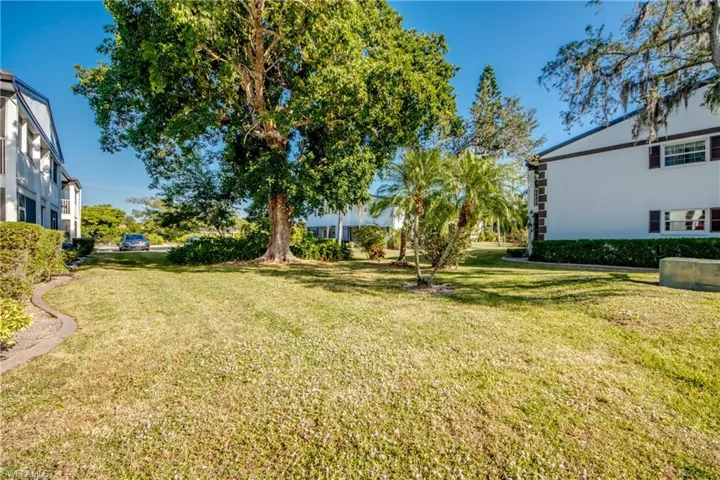 View of nicely landscaped back yard