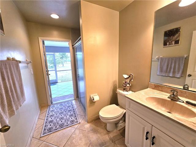 #3 Bathroom, perfect for Cabana Bath opening onto the Screened Porch at the back of the home.